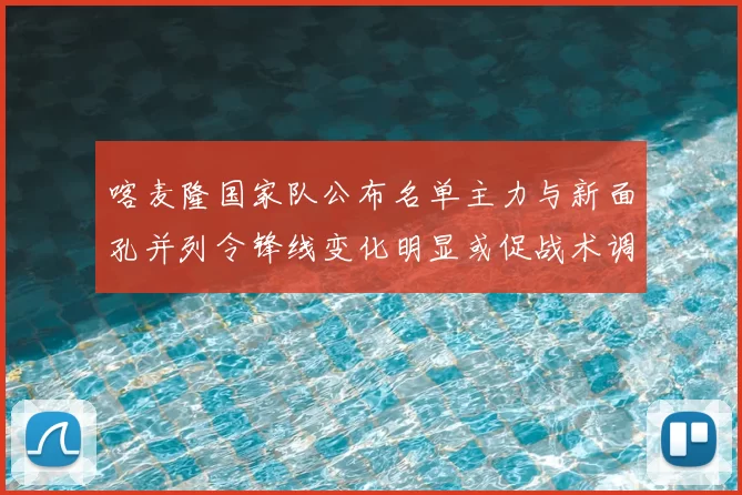 喀麦隆国家队公布名单主力与新面孔并列令锋线变化明显或促战术调整